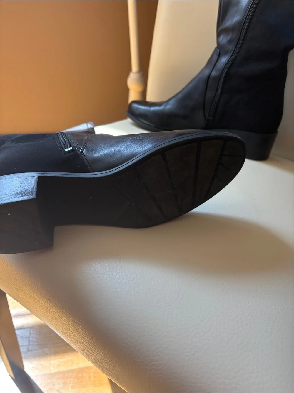 Marc Fisher Black Over-the-Knee Leather & Suede Boots